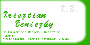 krisztian beniczky business card